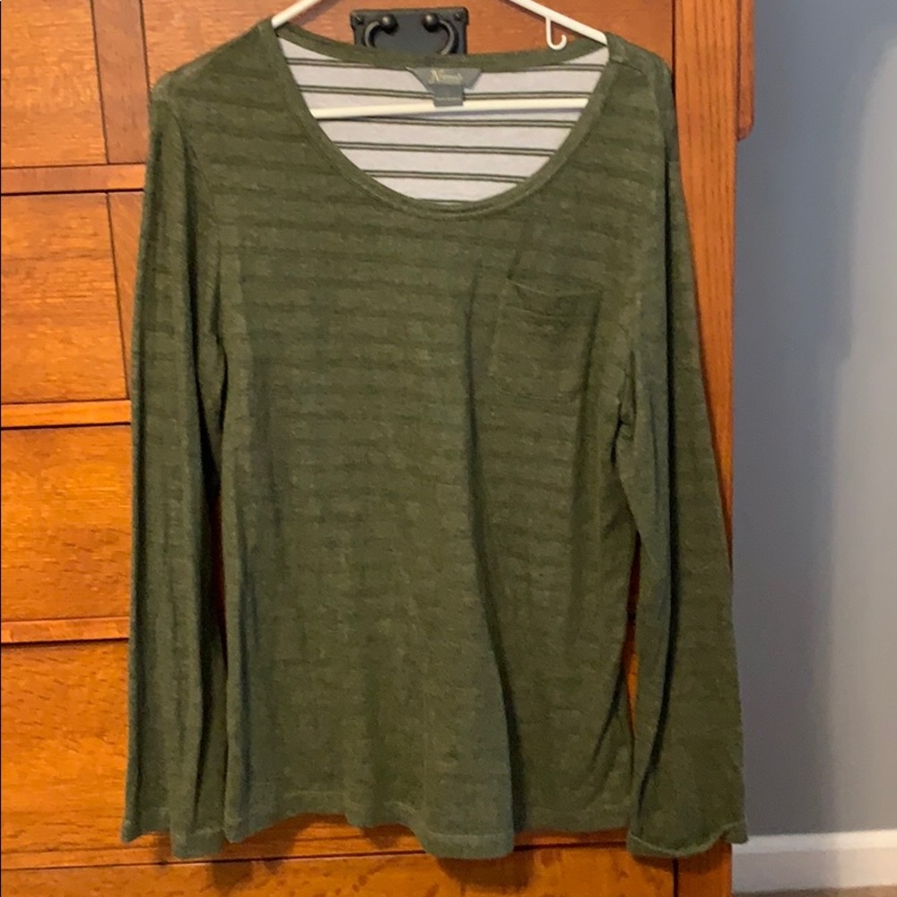 Olive knit top